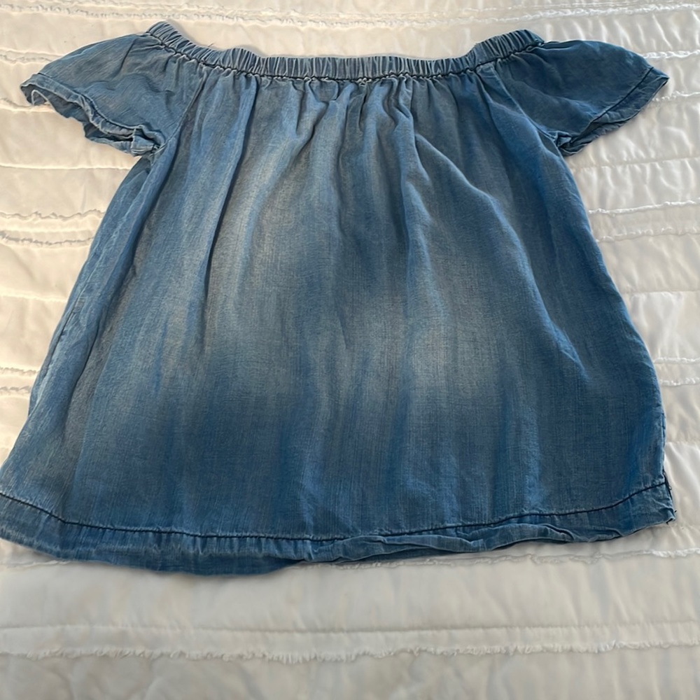 Jean off the shoulder top